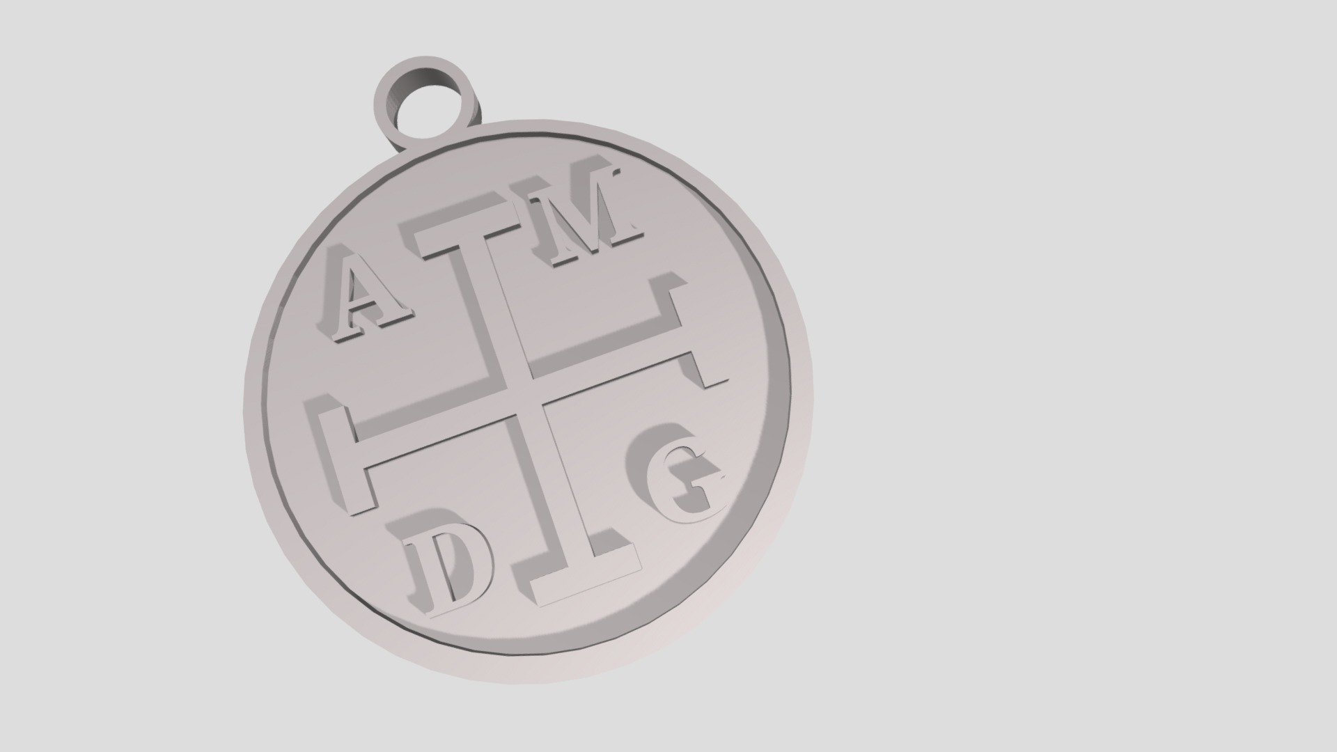 AMDG Pendant - 3D model by delliott1 [3efb92a] - Sketchfab