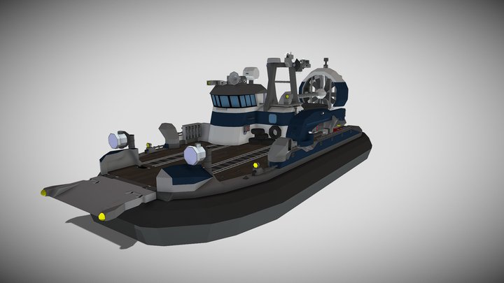 Breeze-Class Transport Hovercraft 3D Model