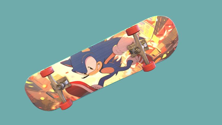 Patineta Sonic 3D Model