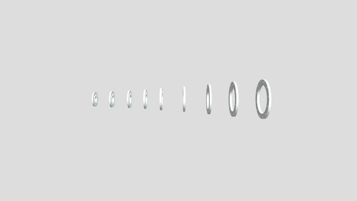 Flanges 50-300 ГОСТ 3D Model