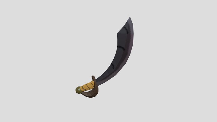 Low Poly Sword 3D Model
