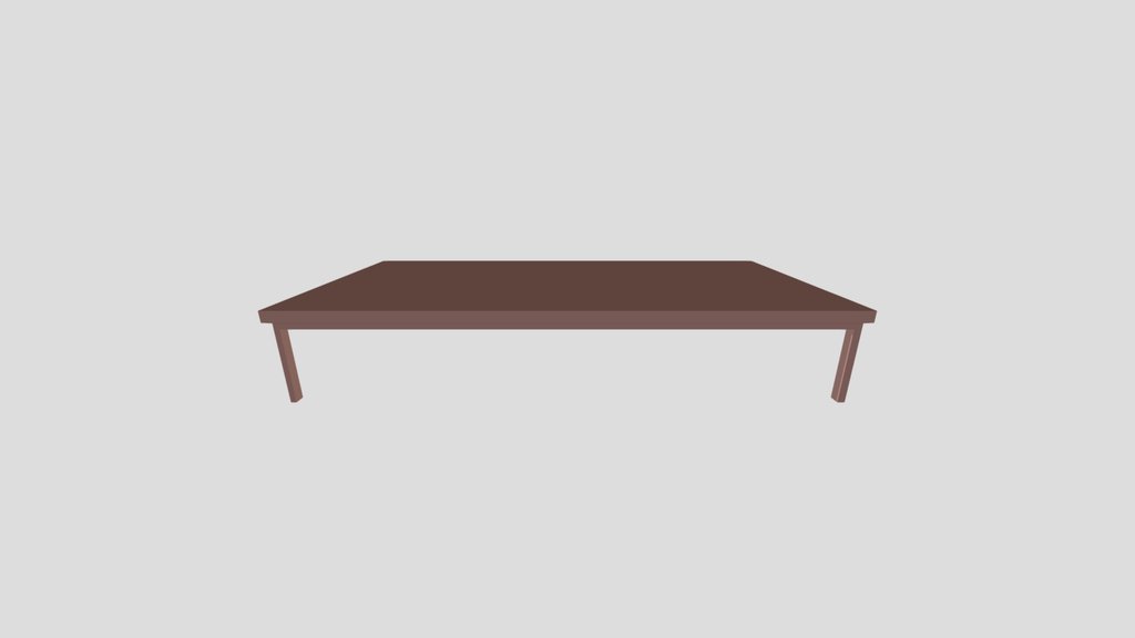 Wooden Table High-Quality Model for Games