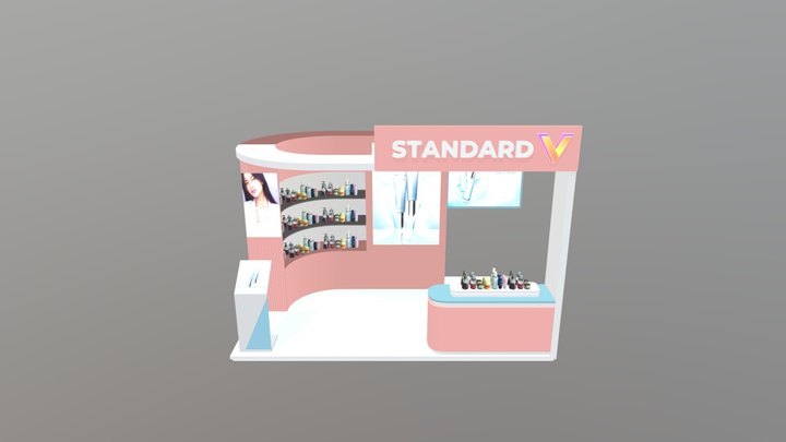 Virtual Beauty Expo - Standard Booth 3D Model