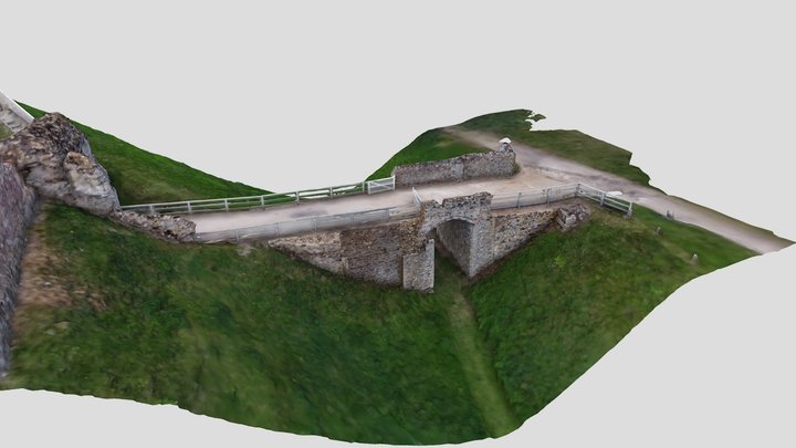 EHT752-B1 Moat Bridge Castle Rising 3D Model