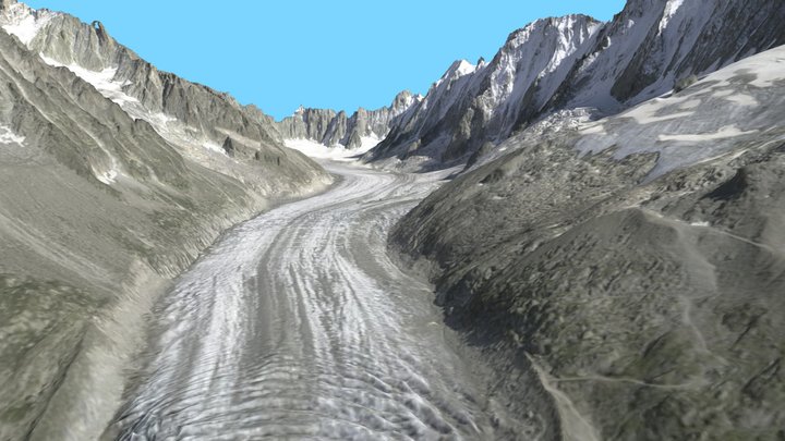 Glacier d'Argentière en 2012 3D Model