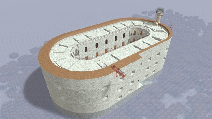 Fort Boyard extérieur et intérieur 3D Model