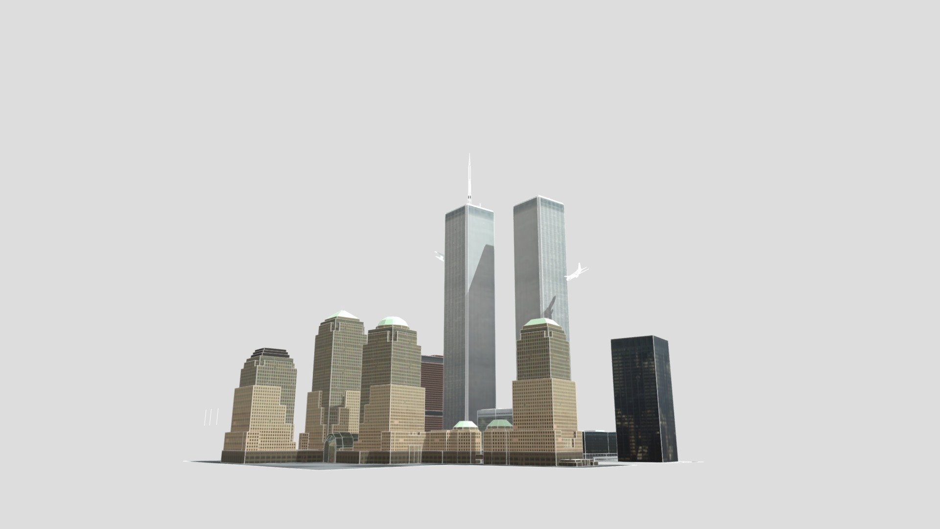 Attack+on+the+ World+ Trade+ Center - Download Free 3D model by ...