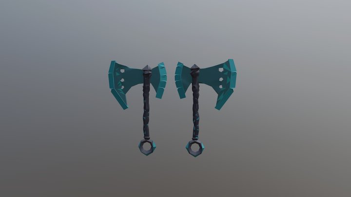 Dragon Glass Axe 3D Model