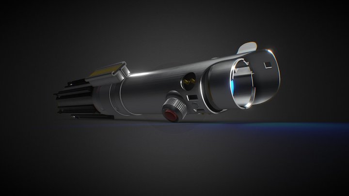 Luke's Lightsaber (ESB) - PBR Version 3D Model