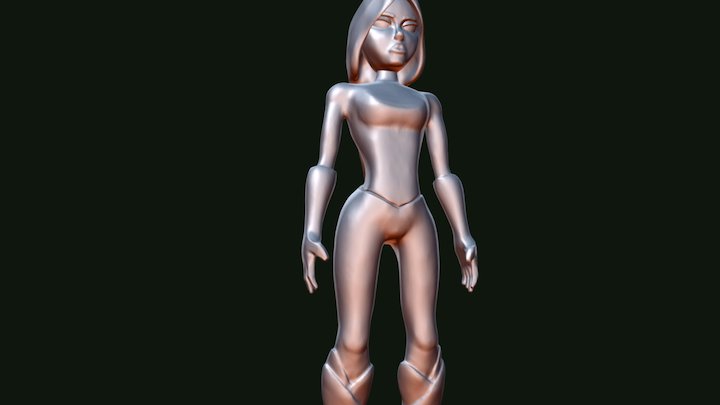 Cartoon Gamora - WIP 3D Model