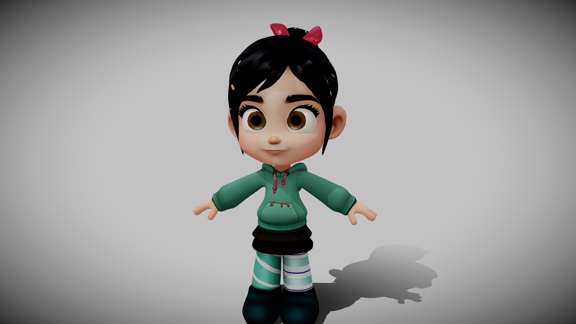 Vanellope T-Pose(rework) - Download Free 3D model by Soulraider.Dev ...