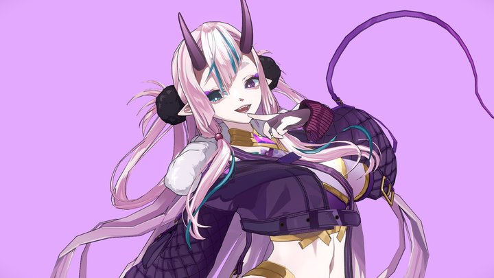 Virtual Youtuber - Hinasumire Murasaki 3D Model