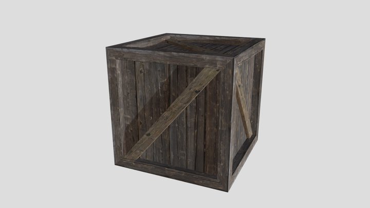 Simple Crate 3D Model