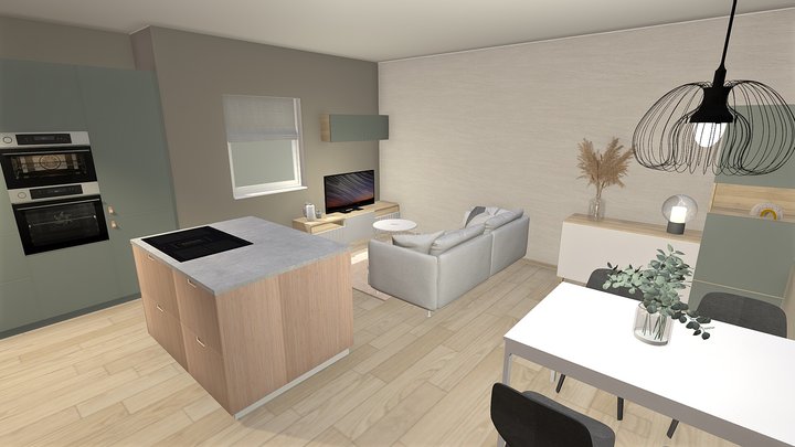 Kitchen / livingroom 3D Model