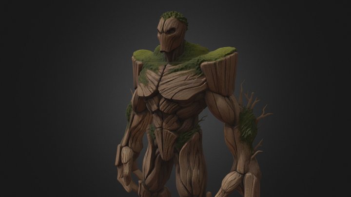 Tree Golem Mossy Wooden Nature Creature