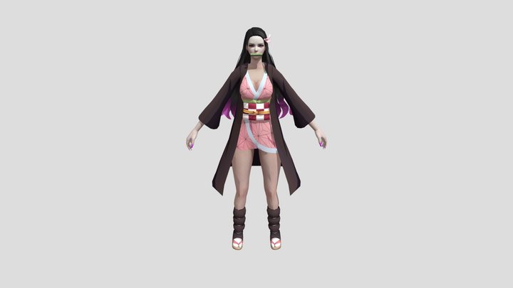 demon_slayer_new_famale_3d_model_by_@TRSgamings 3D Model