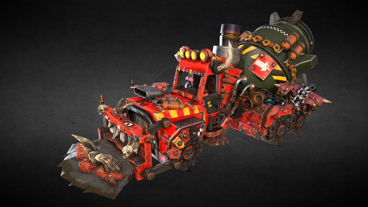 Orky Wagon Fan Art 3D Model