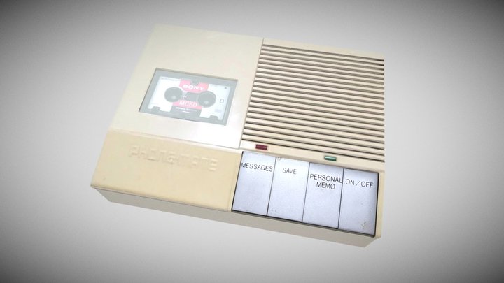 Low Poly 90's Answering Machine – Free 3D Model STL