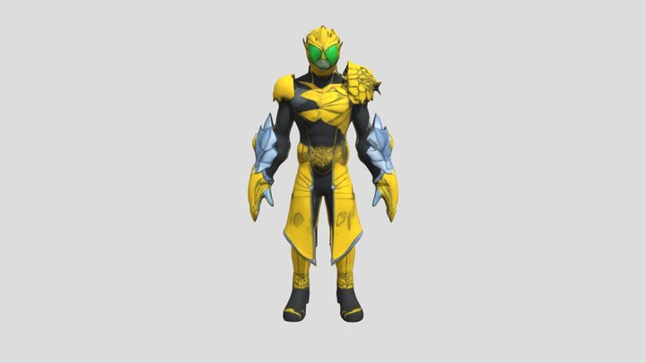 Lion Golden Armor Hero 3D Model