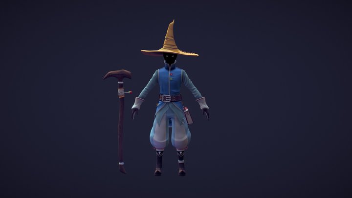 Black Mage - Final Fantasy Tactis A2 (Capeless) 3D Model