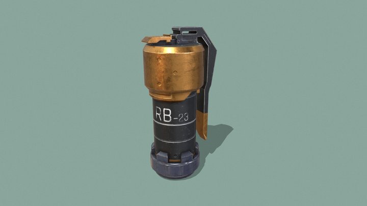 Sci-Fi Grenade 3D Model