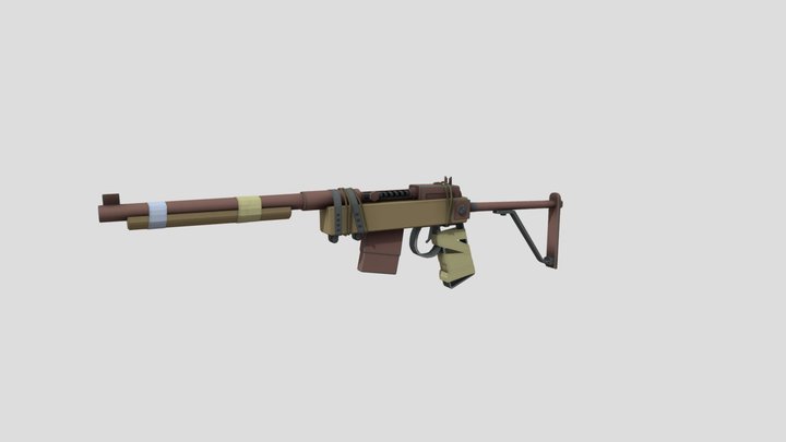 Rust Semi-auto-rifle (SAR) 3D Model