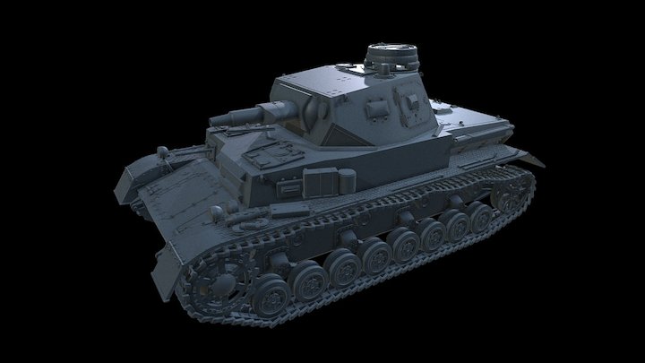 WIP Panzer IV Ausf D 1:48 32mm wargames 3D Model
