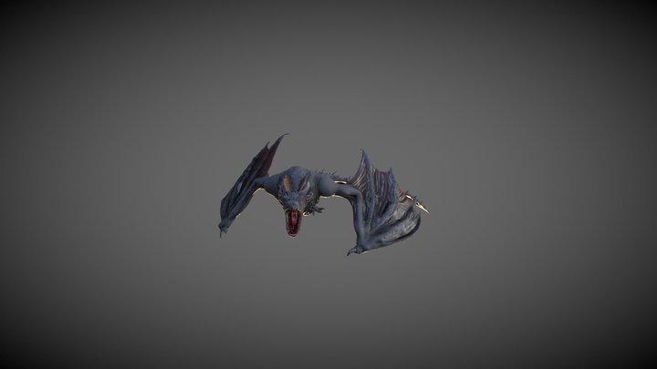Drogon Fan Art Season 5 3D Model