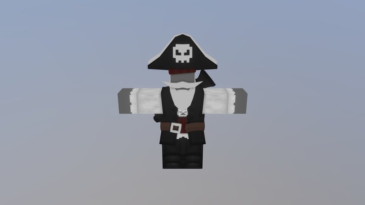 Unturned - Pirate Captain Full Costume Preview 3D Model
