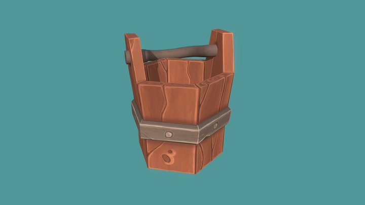 Stylized Bucket 3D Model