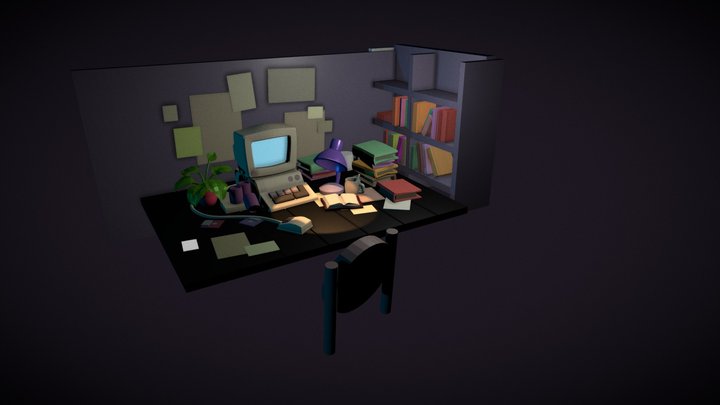 Old computer v2 3D Model