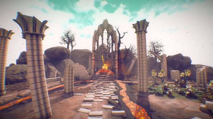 Firesword Shrine by day 3D Model