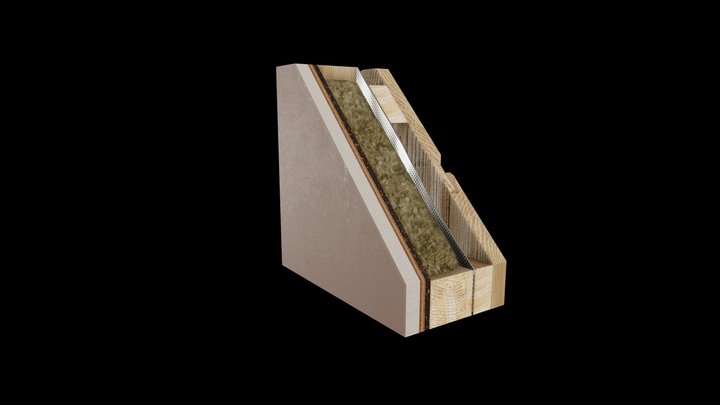 Wall Section - Acoustic 3D Model