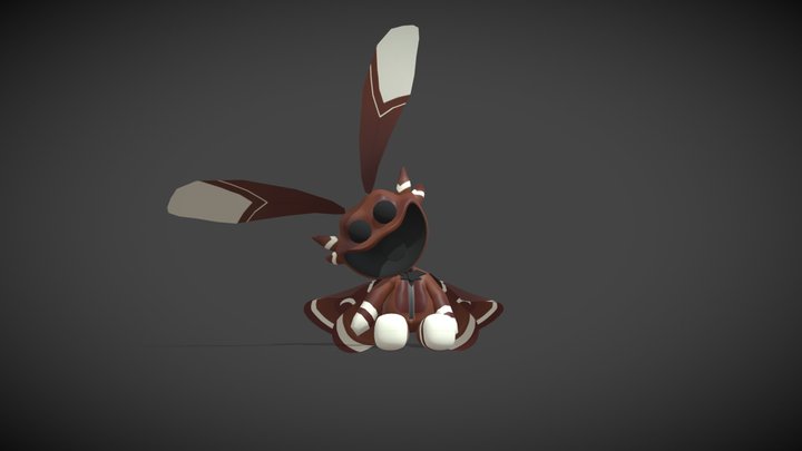 Custom, lowpoly Smiling Critter model, Mothflare 3D Model