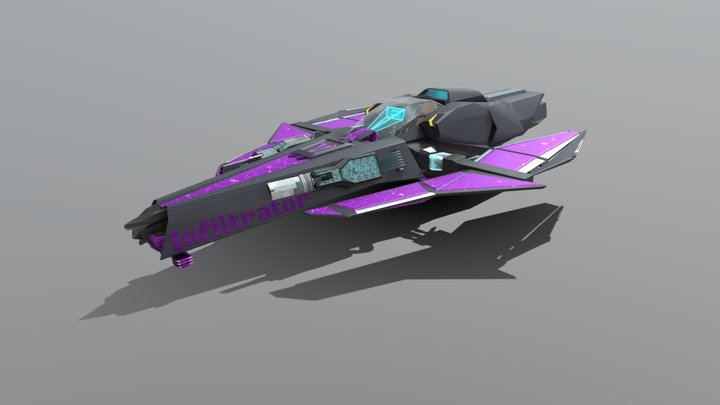 Infiltrator Racing Ship 3D Model