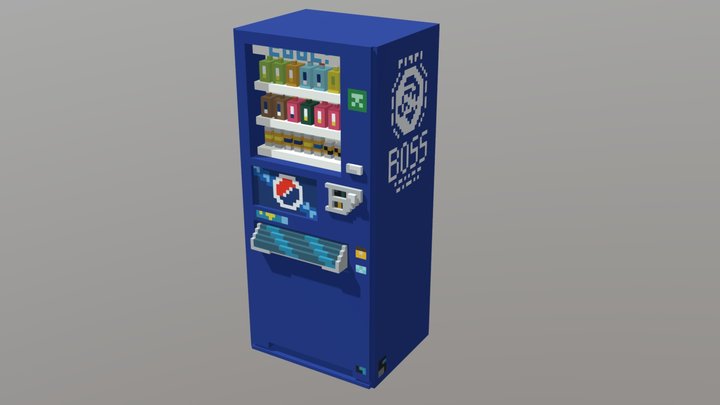 Voxel Vending Machine 3D Model