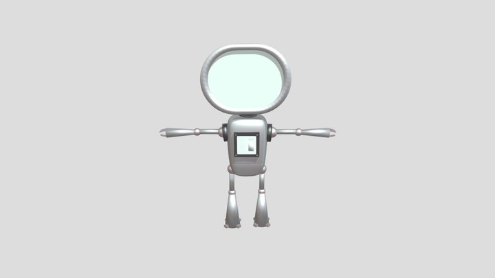 Cute Little Robot Friend 3D Model
