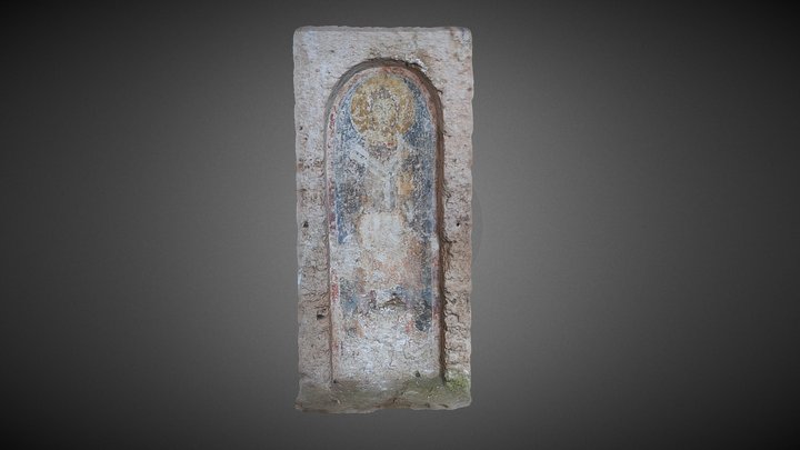 Medieval fresco of Saint Leo of Catania 3D Model