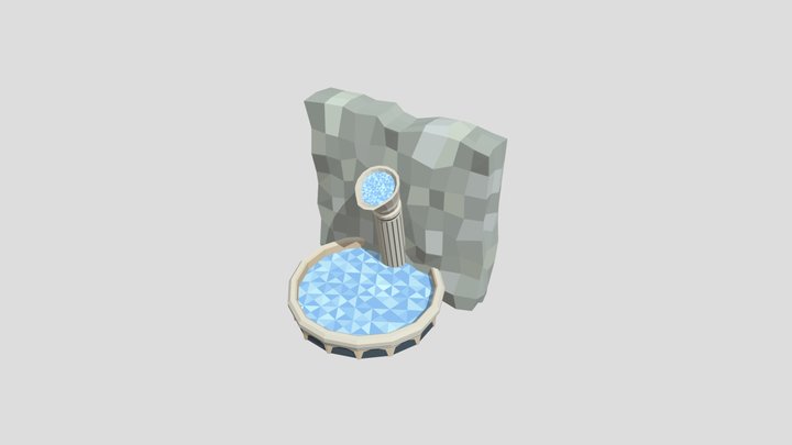 Fountain Sculpt in Stone 3D Model