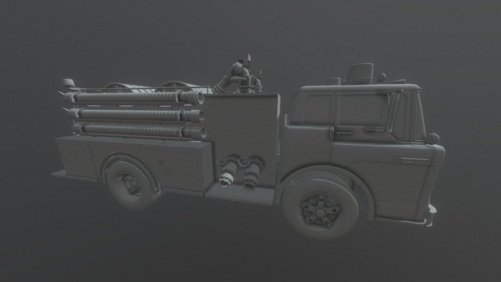 Ford Hose Tender 3D Model