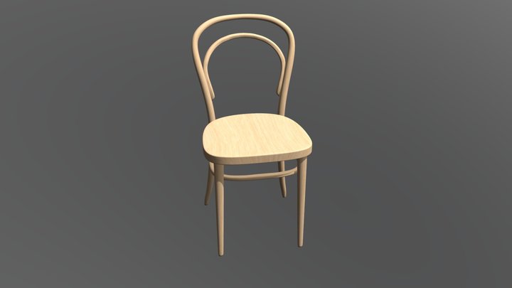 Thonet 214 Designer Chair 3D Model