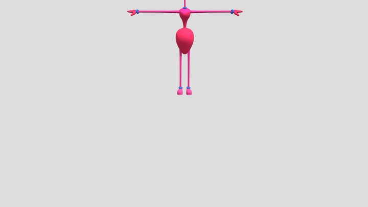 Mommy long legs rigged 3D Model