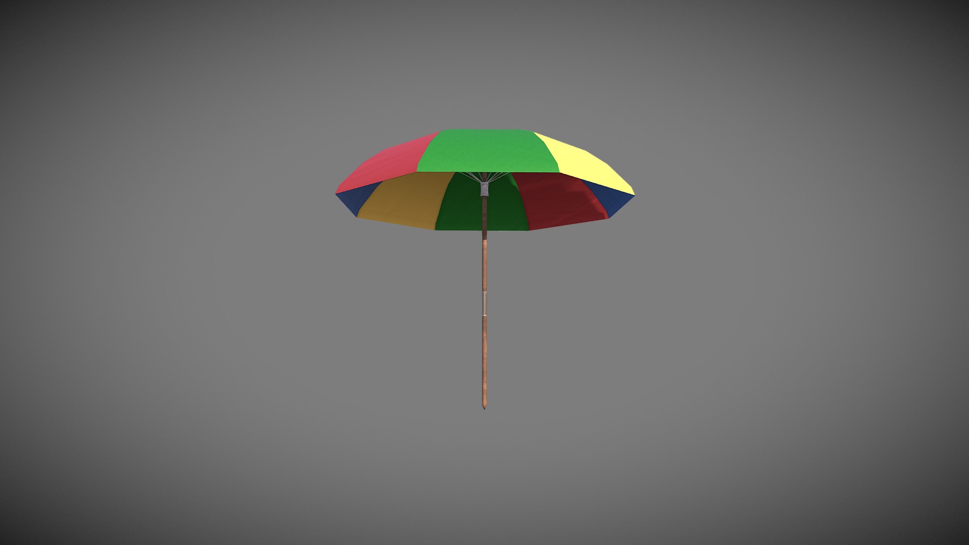 3D model Umbrella - This is a 3D model of the Umbrella. The 3D model is about a colorful umbrella in the sky.