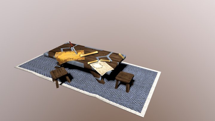 Pirate Table 3D Model