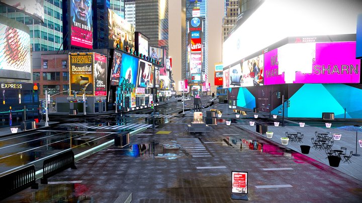 Cyberpunk City 3D Model