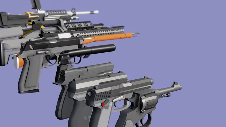 Weapon Pack of 10/100 Part 6 3D Model