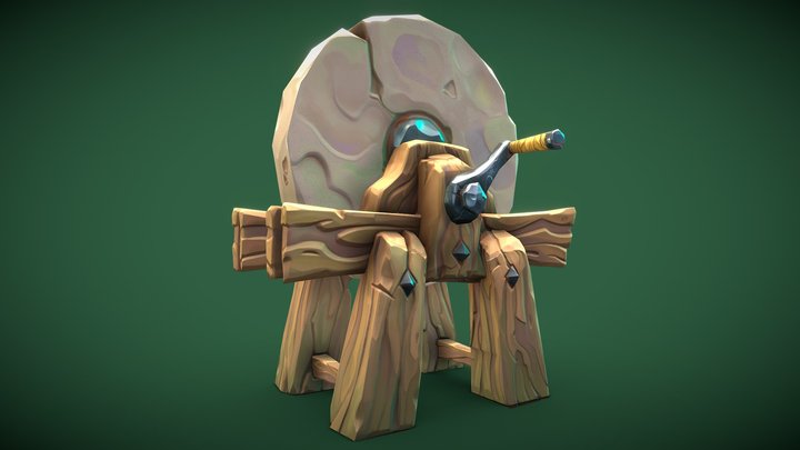 Stylized sharpening stone | Wayfinder fan art 3D Model