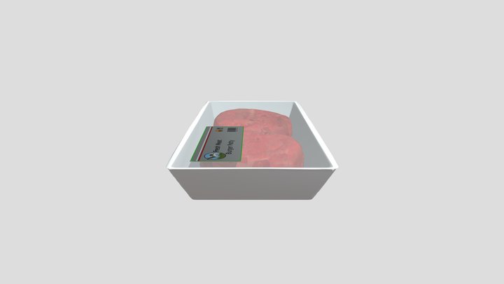 Frozen Beef Burger Patty – Low poly 3D patty 3D Model
