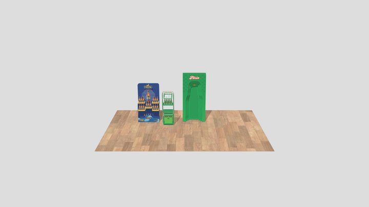 MUEBLE DE CARGA PILSEN - CRISTAL - FERIA BACKUS 3D Model