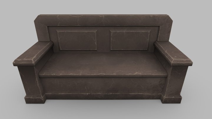 Painterly Stone Bench (School Project) – Modèle 3D gratuit STL